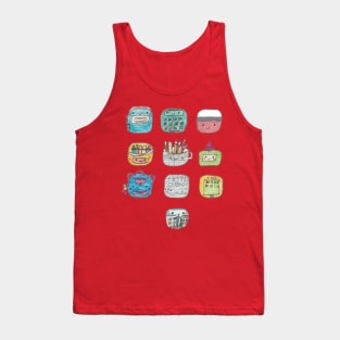 Cute Pack of Stationery Tank Top